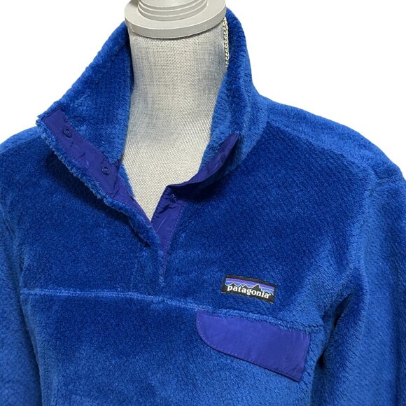 Patagonia Sweater - Size Medium - Polartec Blue Fleece Pullover - Picture 3 of 11